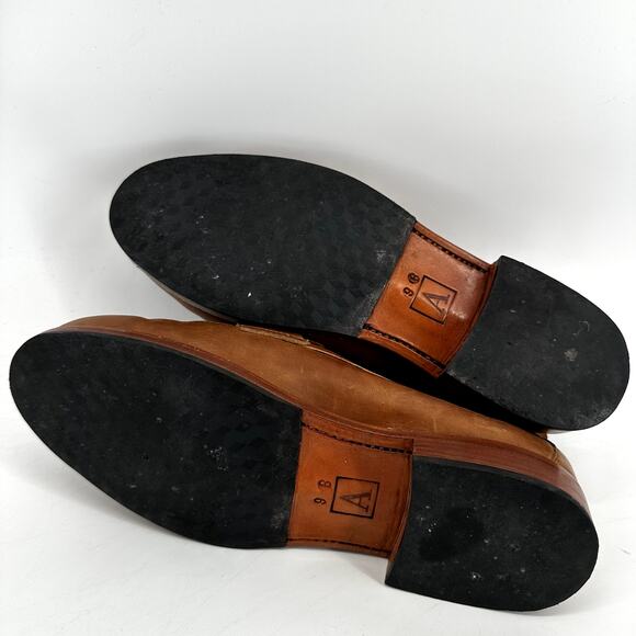 Adelante The Luca Penny Loafers Full-Grain Leather Slip On Caramel Brown 9B main image 4